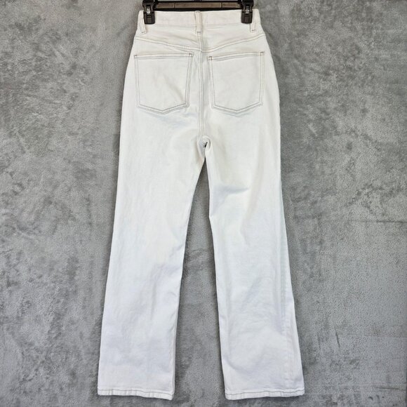 ASOS Design Jeans Womens Size 26 White High Waist Straight Leg Stretch Denim - Picture 8 of 11